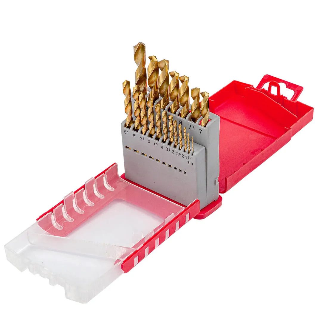 Набор сверл по металлу 19 пр, 1-10 мм ForceKraft FK-924U19