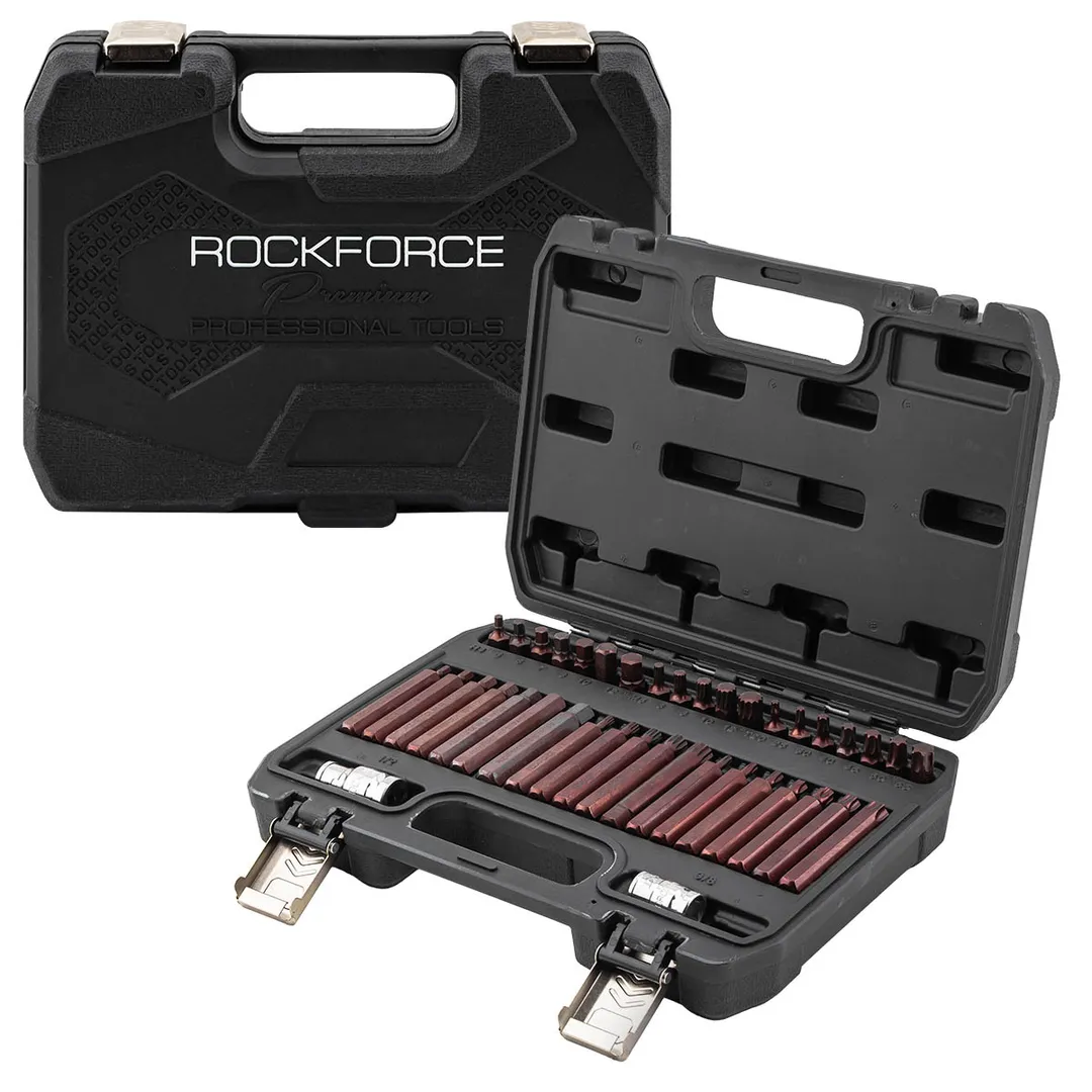 Набор бит Premium Torx, Нex, Ribe с битодержателями 40 пр. 10 мм RockForce RF-4401D