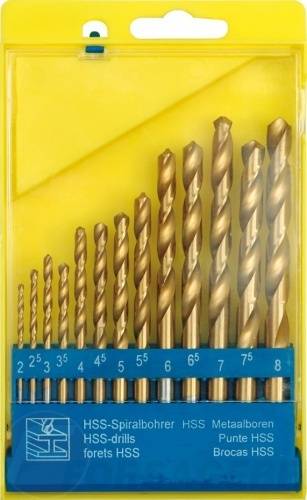 Набор сверл по металлу 2,0-8,0 мм HSS 13 пр. Sthor 22310