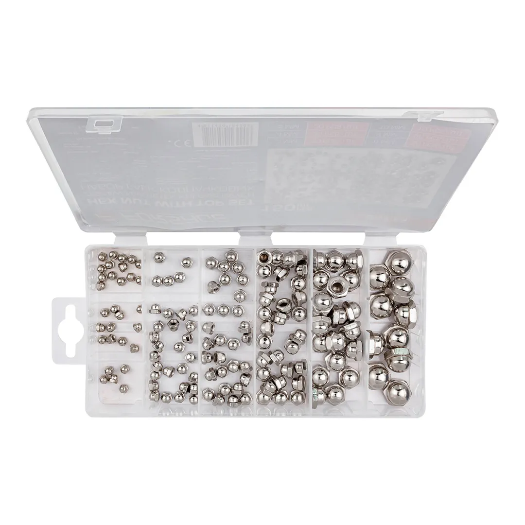 Набор гаек нержавеющих колпачковых 150 шт Forsage F-06775