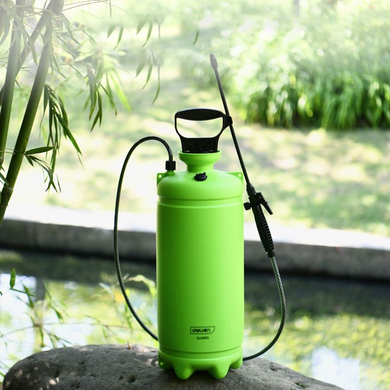 Опрыскиватель Deli GS DL581110, помповый, 10 л, зеленый, черный