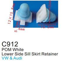 Клипса для крепления внутренней обшивки а/м Ягуар/ европейских а/м пластиковая, 100 шт Forsage C0912(Jaguar/European car)