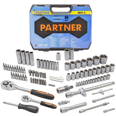 Набор инструментов 94 пр. 1/4''&1/2'' 6-гр Partner PA-4941-5