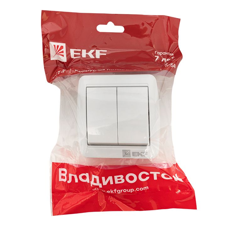 Владивосток Выключатель 2-кл, 10А IP54 EKF EQR16-023-30-54