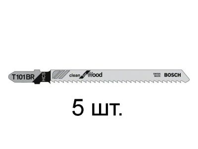 Пилка для лобзика T 101 BR Clean for Wood 5 шт. BOSCH (2608630014)