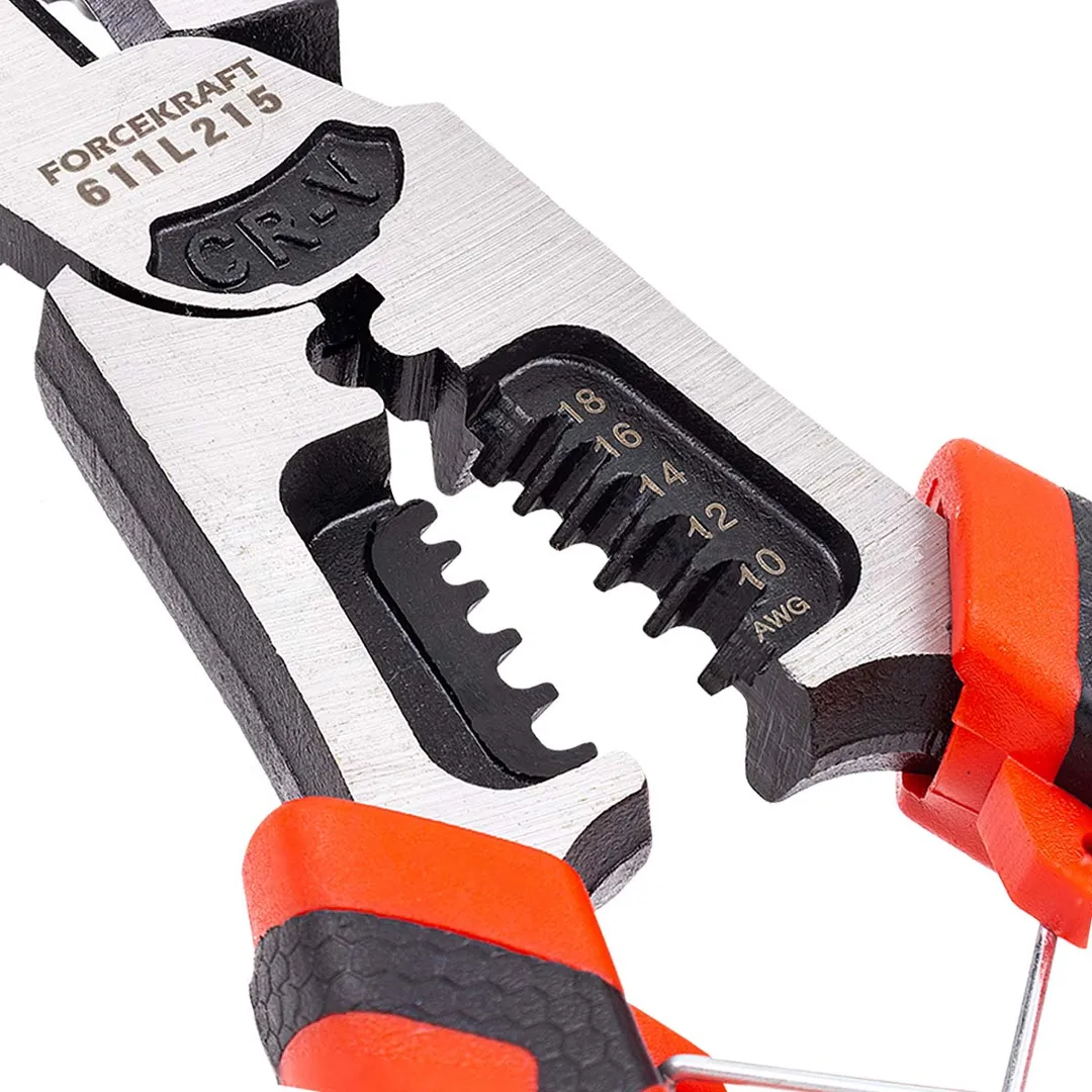 Плоскогубцы комбинированные многофункциональные 220 мм ForceKraft FK-611L215