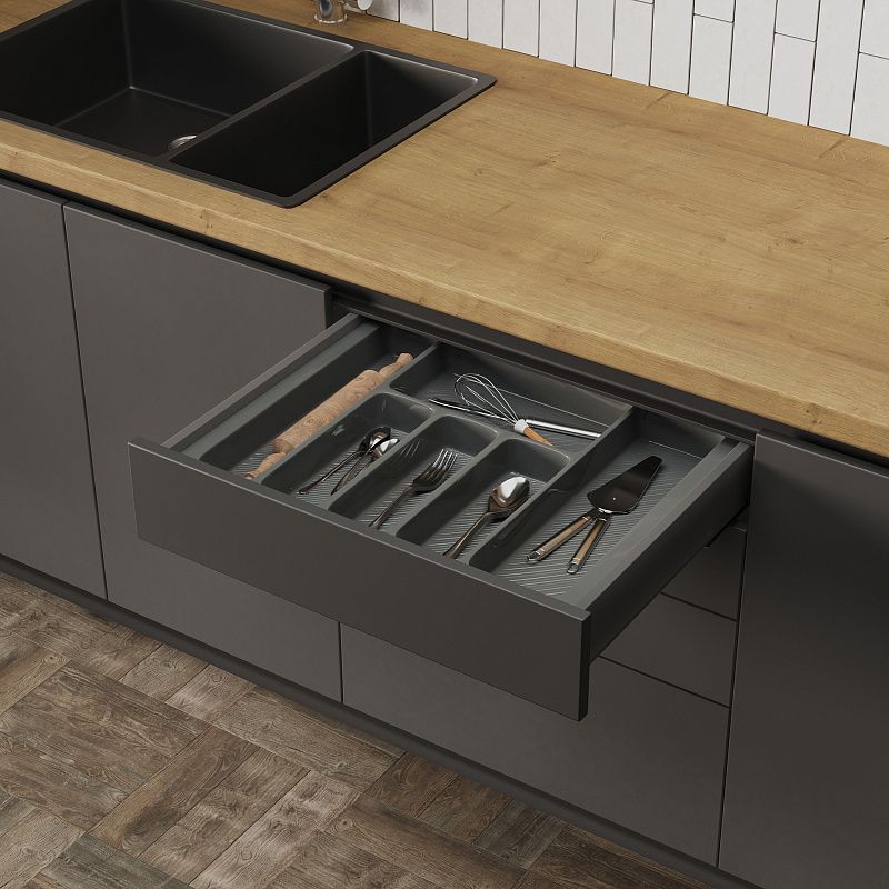 Лоток для столовых приборов 900 LINER 830*430, графит AKS 125433