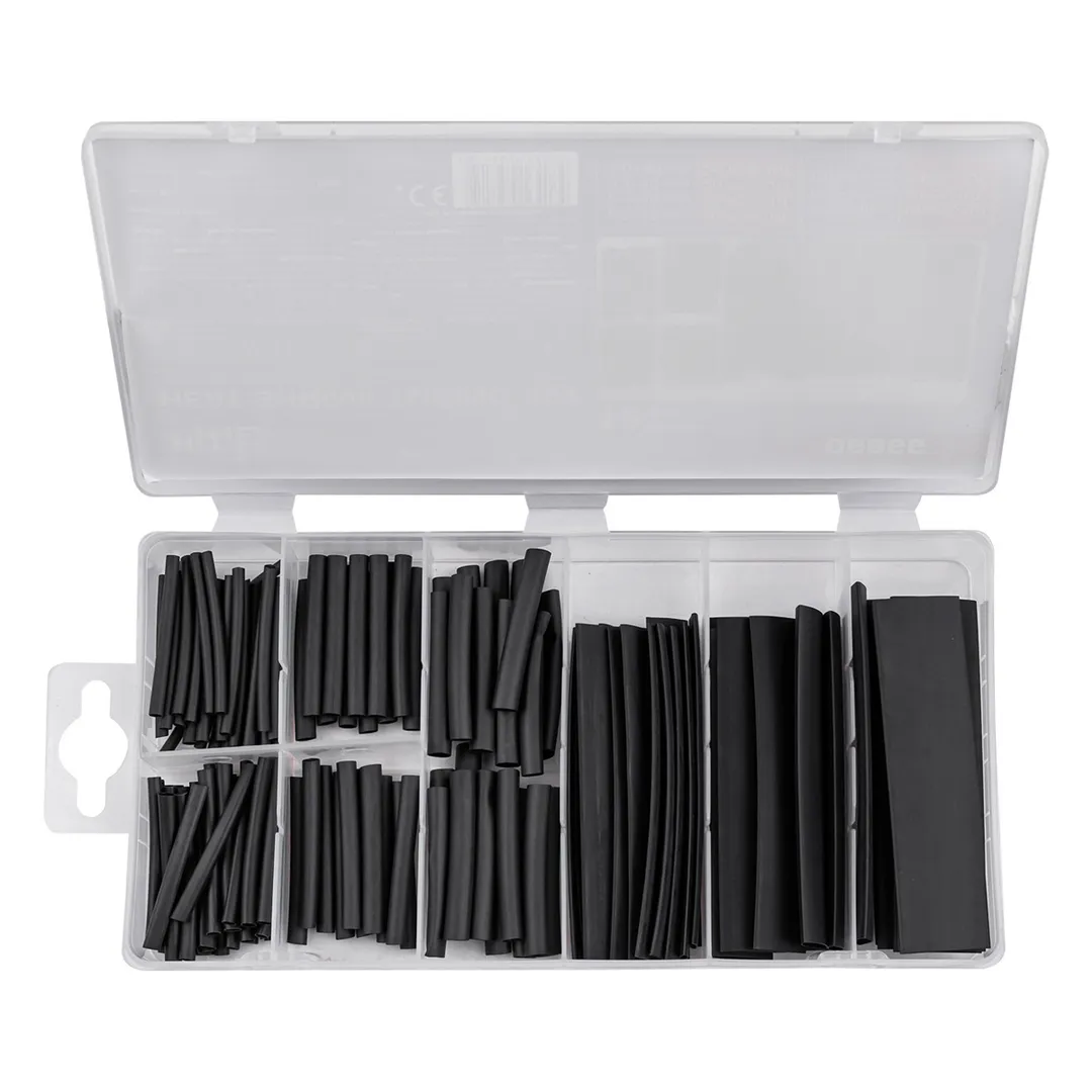 Набор черных термоусадочных трубок 2-13 мм 127 пр RockForce RF-06866