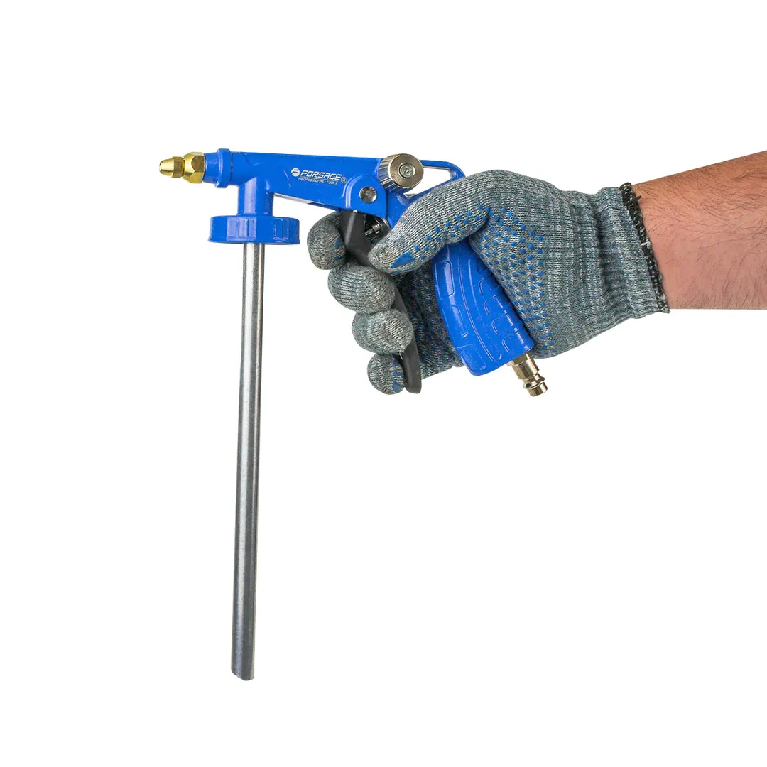 Пневмопистолет для гравитекса с распылителем и гибким шлангом 600 мм Forsage F-BG-02