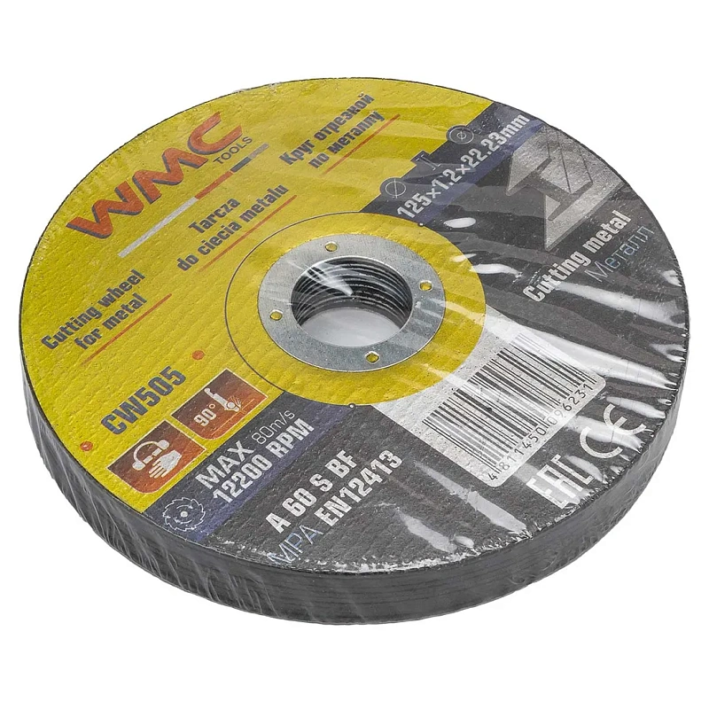 Круг отрезной абразивный 125x1.2x22.2 мм, к-т 20 шт WMC TOOLS WMC-CW505(20шт к-т)