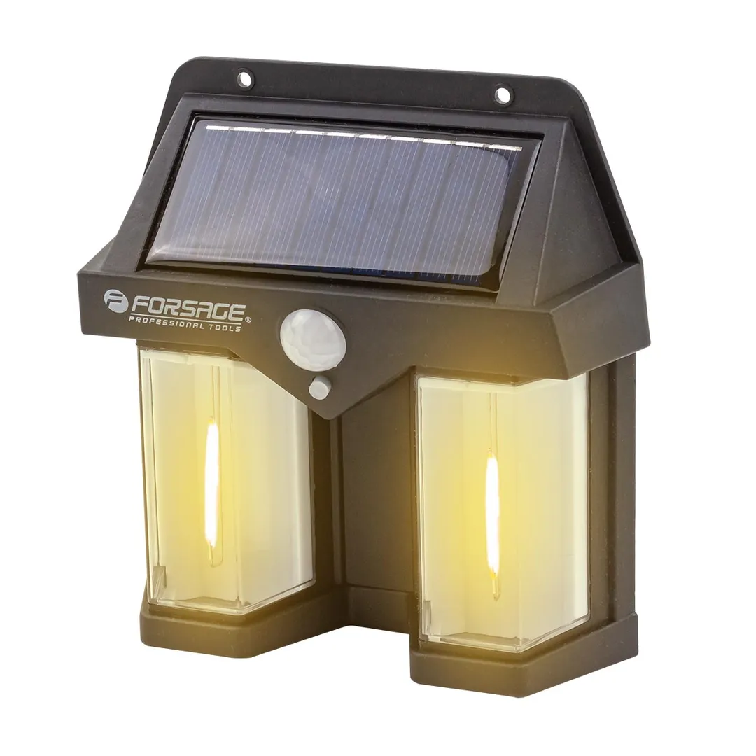 Светильник светодиодный на солнечной батарее с датчиком движения 1200мАч, 60Лм, 2 шт. LED Forsage F-WL6005