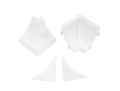 Комплект ПВХ аксессуаров к плинтусу M белый AKS 126802