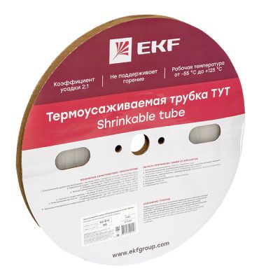 Термоусаживаемая трубка ТУТ прозрачная рулон EKF