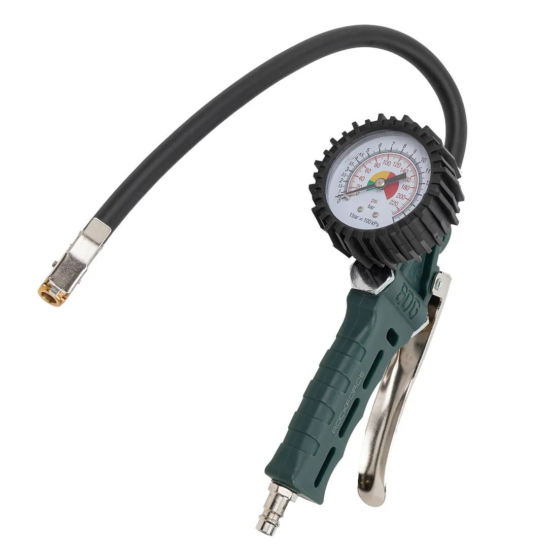 Пистолет для подкачки шин с манометром и шлангом, 0-16Bar RockForce RF-STG-29