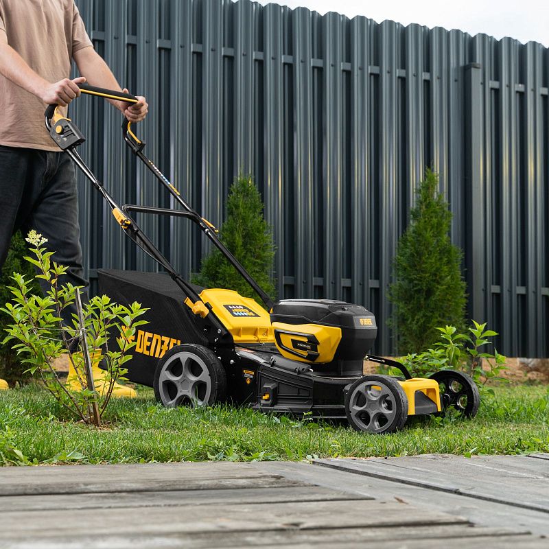 Газонокосилка аккумуляторная бесщет. DLM-460, 460 мм, травосб. 65 л., Li-Ion, 40 В Denzel 58911