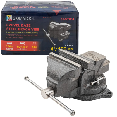 Тиски стальные поворотные с наковальней 100 мм SIGMATOOL Sigmatool-6540204