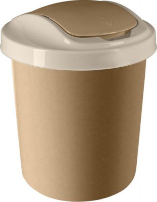 Контейнер для мусора Vogue 12 л кофейный Пластик Репаблик SV4044КФ
