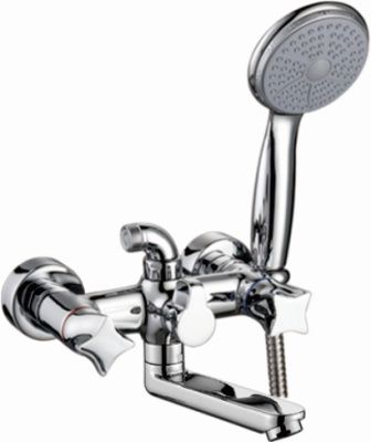 Смеситель для ванны, цинк, хром Loffrey LF83187