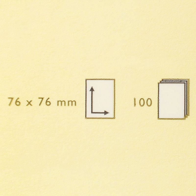 Бумага для заметок "Quick Notes", 76x76 мм, 100 листов, желтый