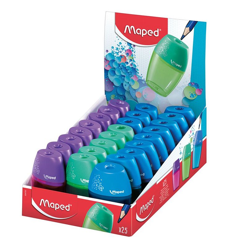 Точилка Maped "Shaker", 1 отверстие, с контейнером