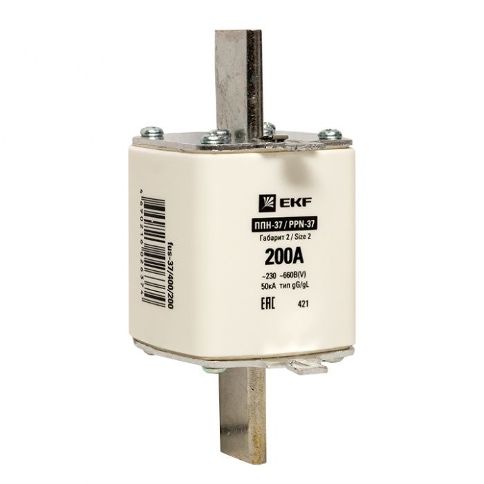 Плавкая вставка ППН-37 400/200А габарит 2 EKF fus-37/400/200