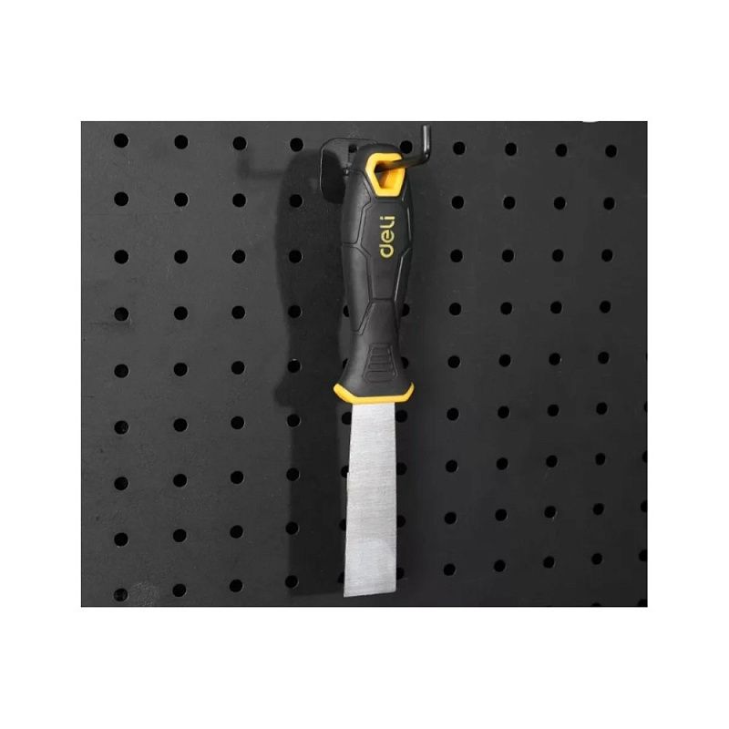 Шпатель нержавеющий Deli YS EDL-HD1, 25 мм, ручка 2K, черный, желтый