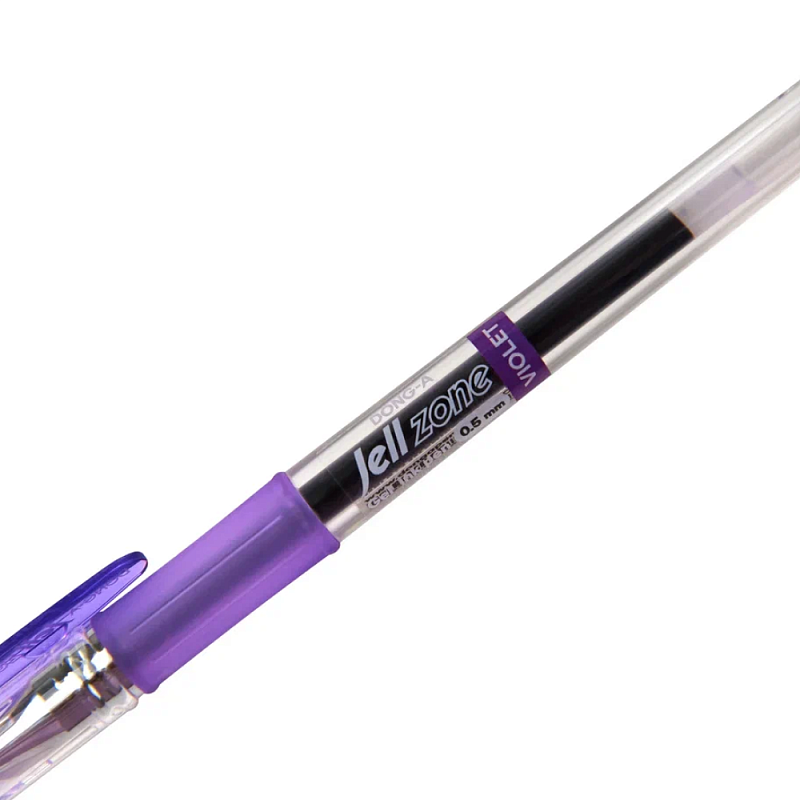 Ручка гелевая "Jell-Zone Standard", 0,5 мм, прозрачный, стерж. фиолетовый
