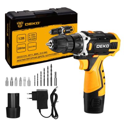 Дрель-шуруповерт аккумуляторная DKCD12V 083-1022 DEKO 083-1022