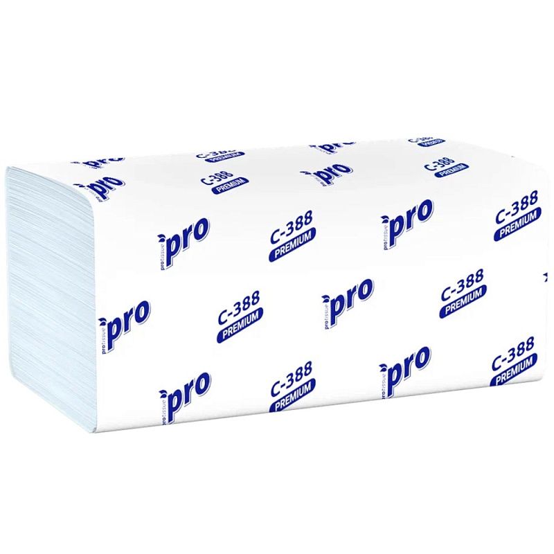 Полотенца бумажные PROtissue, V - сложение, 180 листов, 3 слоя, 100% целлюлоза