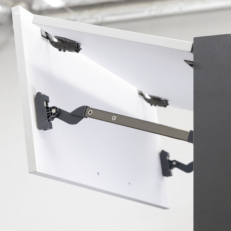 Подъемный механизм верхний H с доводчиком на две двери ZEVS графит PRIME by AKS 94411