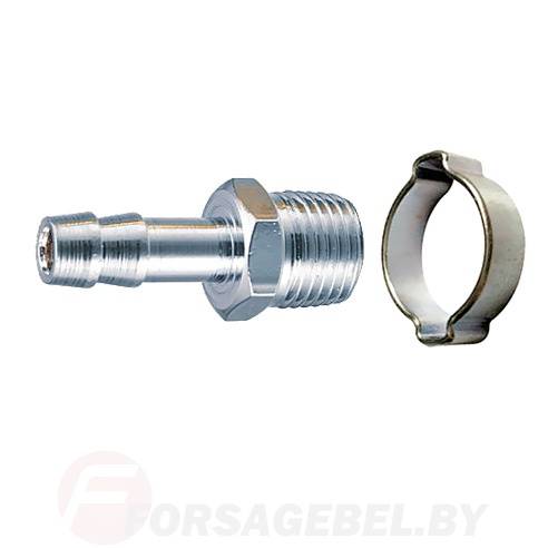 Переходник, наруж. резьба 1/2"-"елочка" 10 мм, с обжимным кольцом FUBAG 180264 B