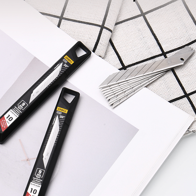 Лезвие для строительного ножа Deli EDL-DP093A, 9 мм, 10 шт.
