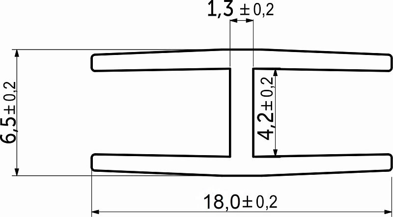 Профиль ПВХ Н-4 графит соединительный (202) (1шт=2м.п) EL-MECH-PLAST 78935