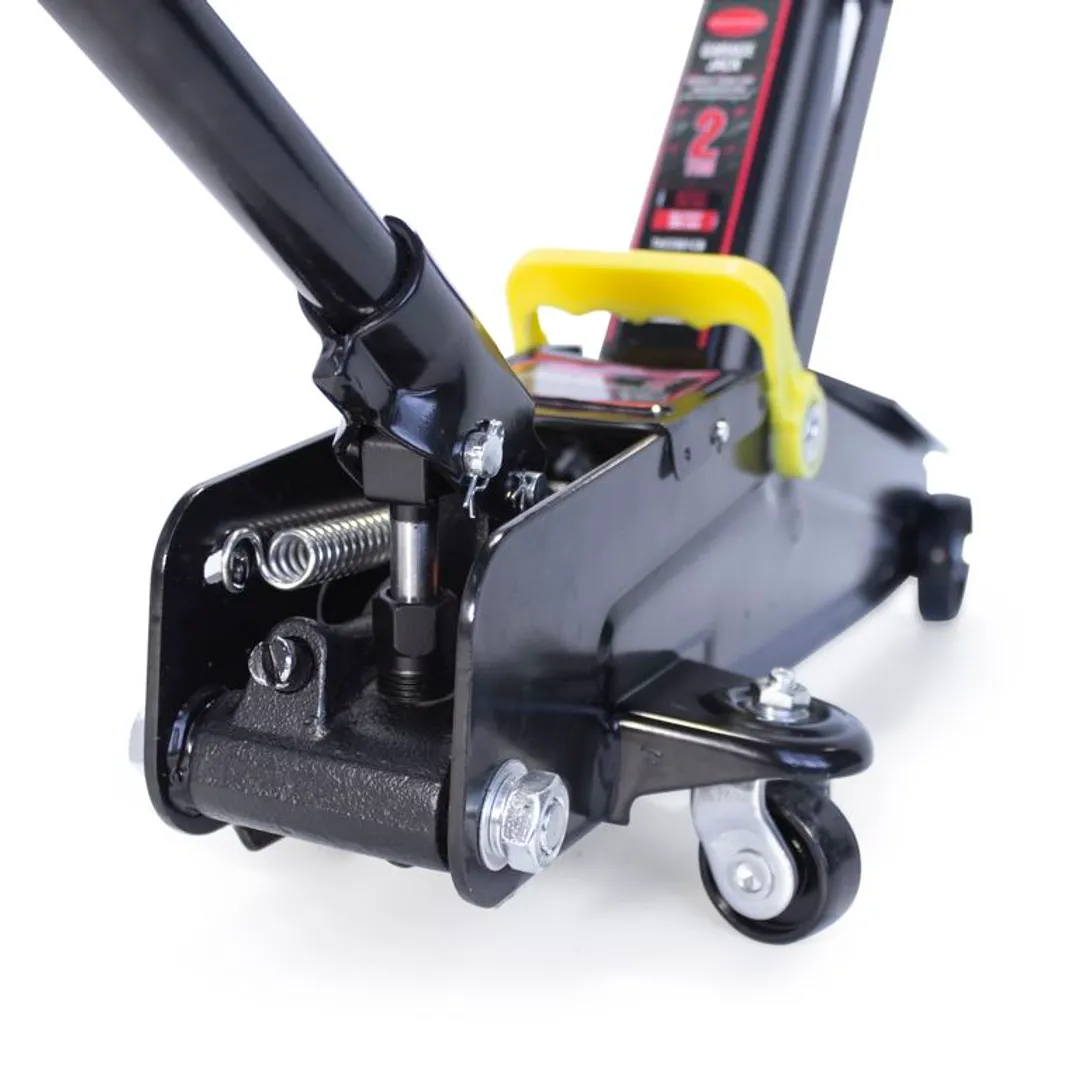 Домкрат подкатной гидравлический 2 т, 130-385 мм с резиновой накладкой RockForce RF-TH22001CB