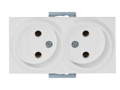 Розетка 2-ая, скрытая б/з керамика без рамки, белая RITA Mutlusan 2200 201 0201