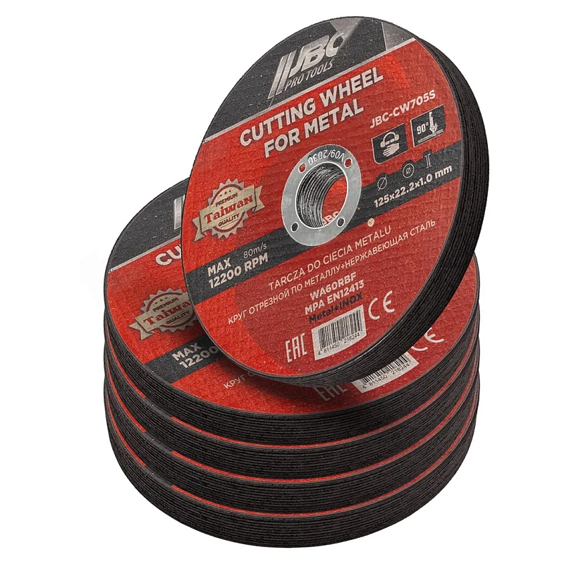 Круг отрезной по металлу и нержавеющей стали 125x1.0x22.2 мм 50 шт JBC JBC-CW705S[к-т 50 шт.]