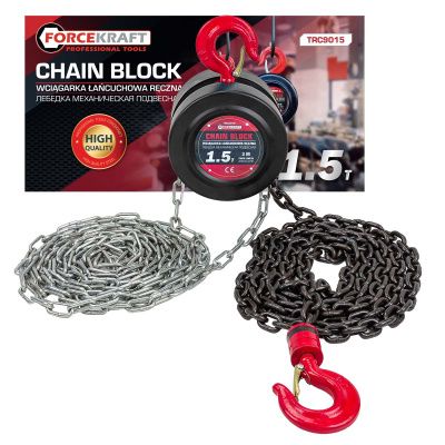 Таль цепная ручная 1.5 т ForceKraft FK-TRC9015