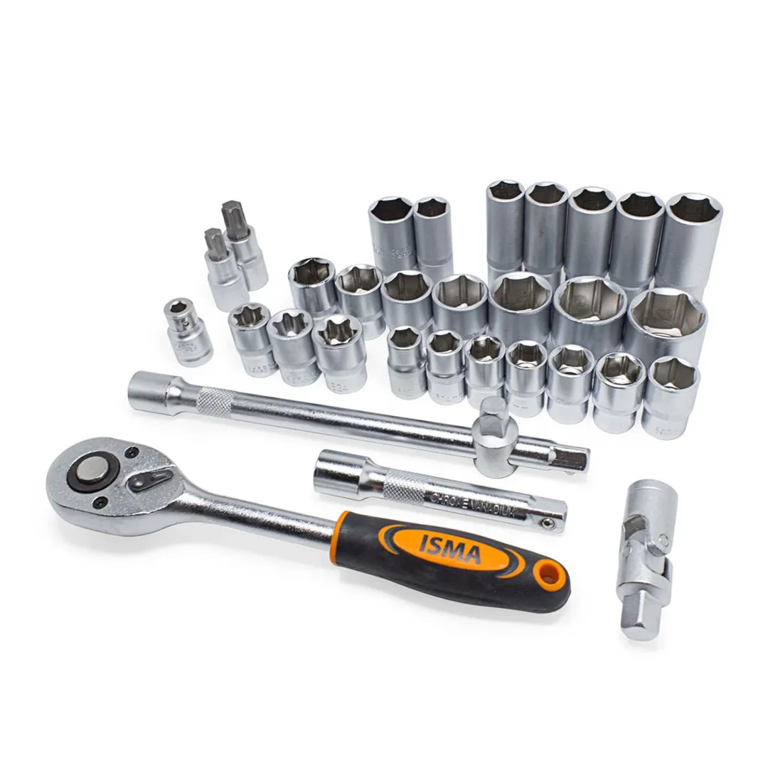 Набор инструментов 216 пр 1/4''&3/8''&1/2'' 6-гр ISMA ISMA-38841