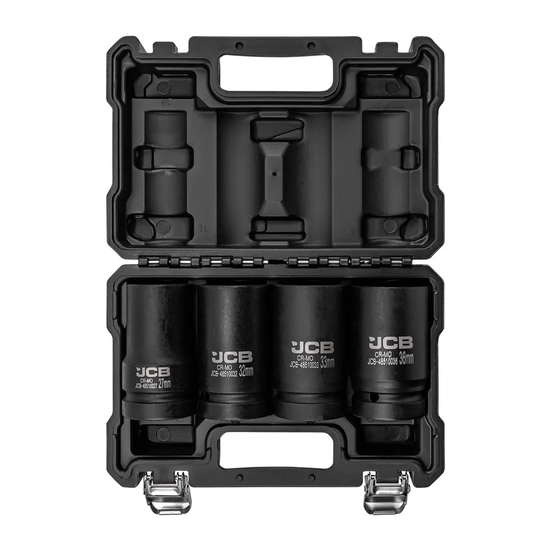 Набор головок ударных глубоких 1'' 6-гр 27-36 мм 4 пр JCB JCB-8041-5MPB