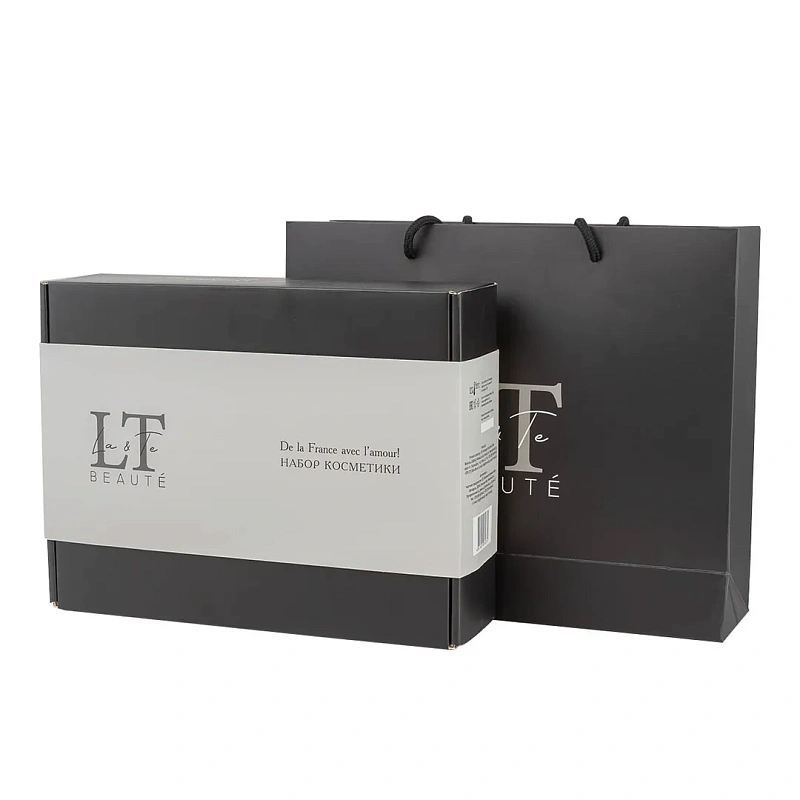 Набор, Гель для душа, крем-баттер для тела, скраб для тела+щетка для сухого массажа, подарок La and Te beaute LT6