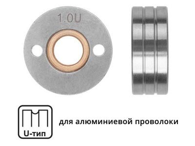 Ролик подающий ф 30/10 мм, шир. 12 мм, проволока ф 0,8-1,0 мм, U-тип Solaris WA-2436