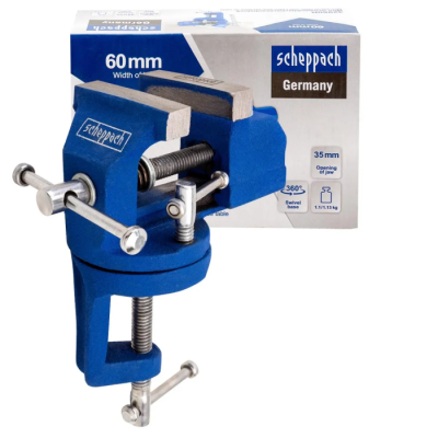 Тиски слесарные поворотные мини, ширина губ 60 мм Scheppach Sch-32960R