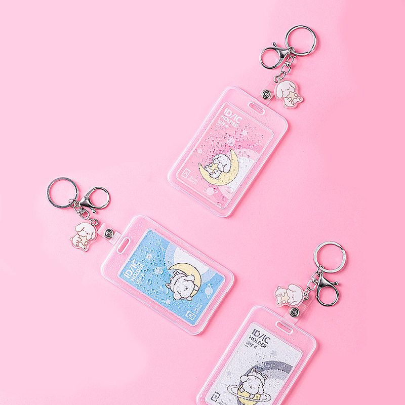 Бейдж с карабином "Deli Holder", 70x100 мм, прозрачный