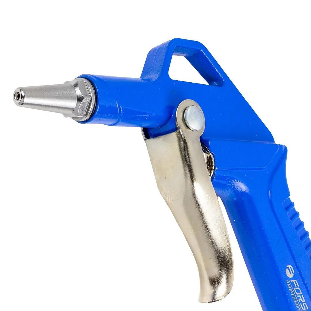 Пистолет обдувочный с комплектом сопел 20, 90, 165 мм, со штуцерами под б/с и "елочку" 8 мм Forsage F-DG-12-K