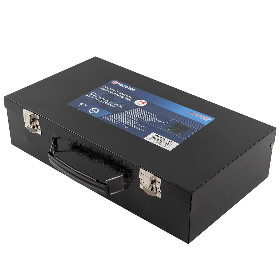 Набор головок ударных глубоких 1" 14 пр., 12-гр., 22-60 мм Forsage F-8152-9MPB