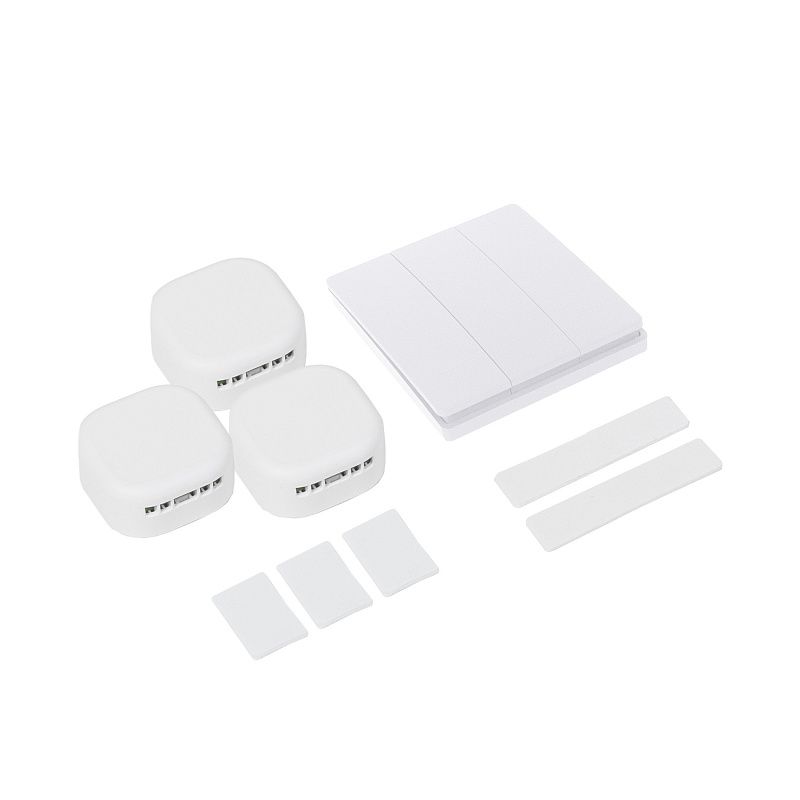 Выключатель кинетический, с реле, 3 клавиши, белый, с Wi-Fi, AKS 124619