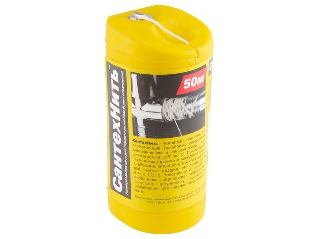 Нить для герметизации резьбовых соединений 50 м СантехНить Сантехкреп 5-0035