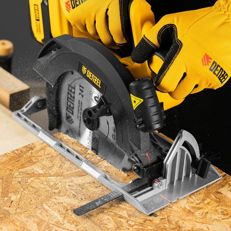 Пила циркулярная аккумуляторная бесщет. CCSH-BL-20-185, 185 мм, Li-Ion, 20 В Denzel 27409