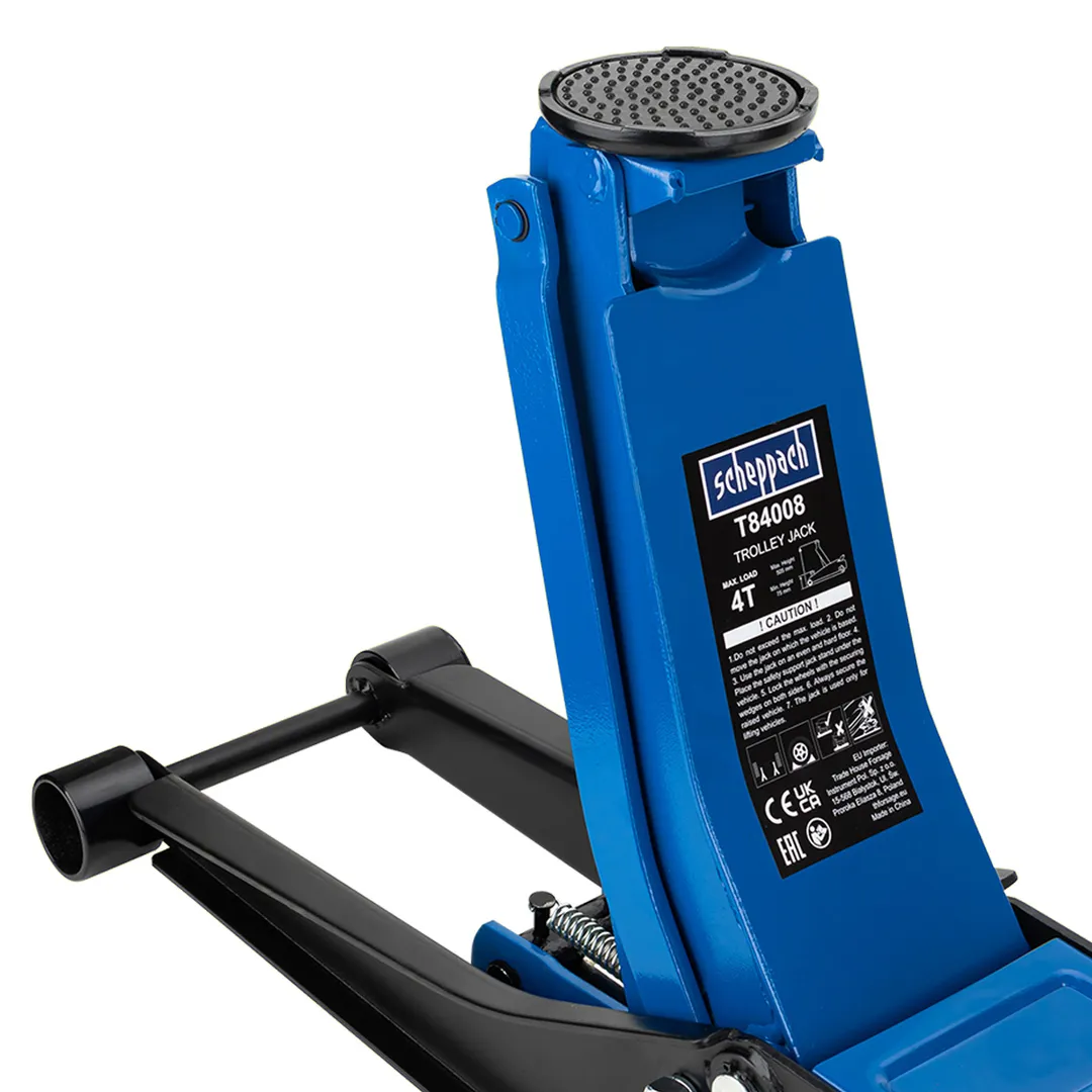 Домкрат подкатной гидравлический 4 т, 75-505 мм, низкопрофильный Scheppach Sch-T84008