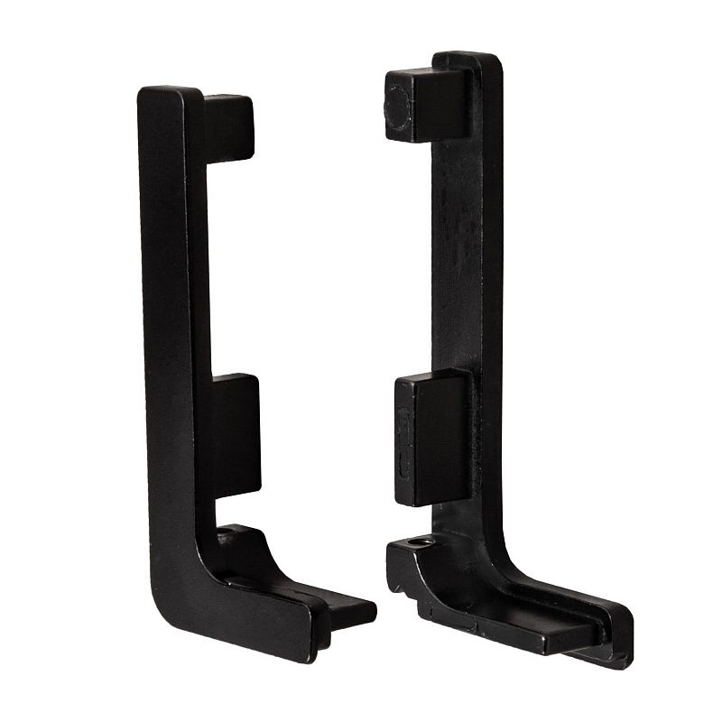 Комплект заглушек металлич. к профилю Gola, L-образных (левая+правая) черный 3 AKS 67684